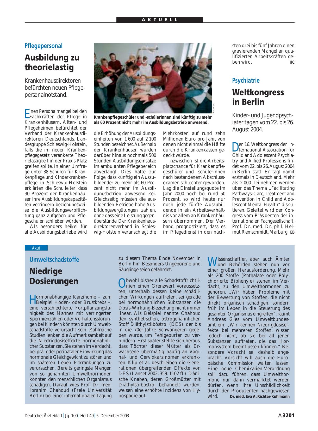 Vorschauseite 1: Psychiatrie: Weltkongress in Berlin