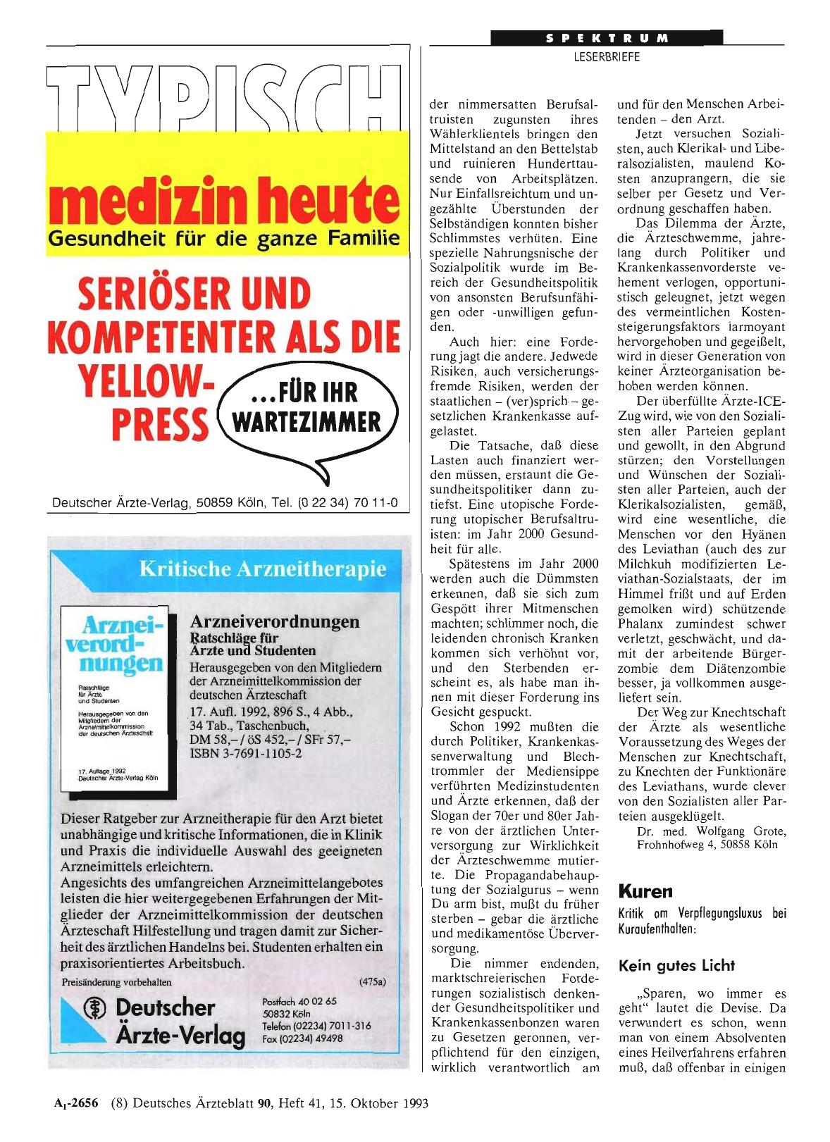 Vorschauseite 1: Kuren: Kein gutes Licht