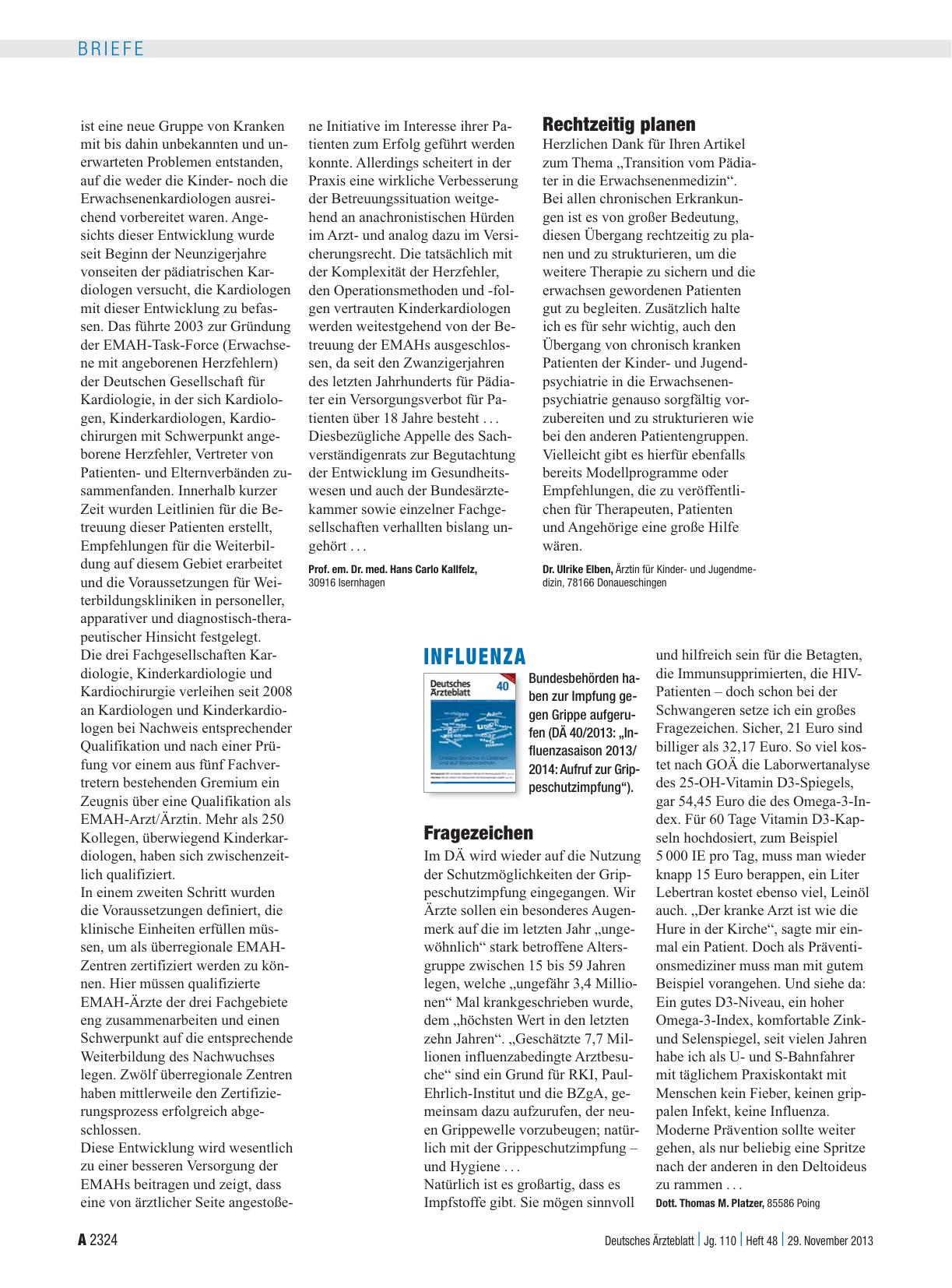 Vorschauseite 1: Influenza: Fragezeichen