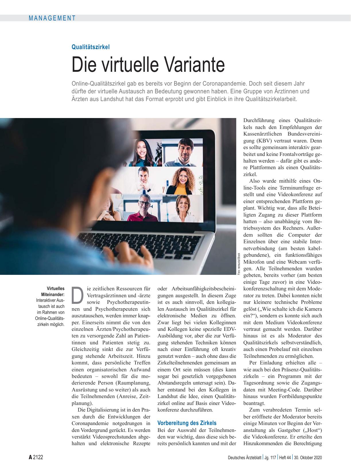 Vorschauseite 1: Qualitätszirkel: Die virtuelle Variante