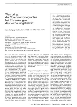 Vorschauseite 1: Was bringt die Computertomographie bei Erkrankungen des Verdauungstrakts?