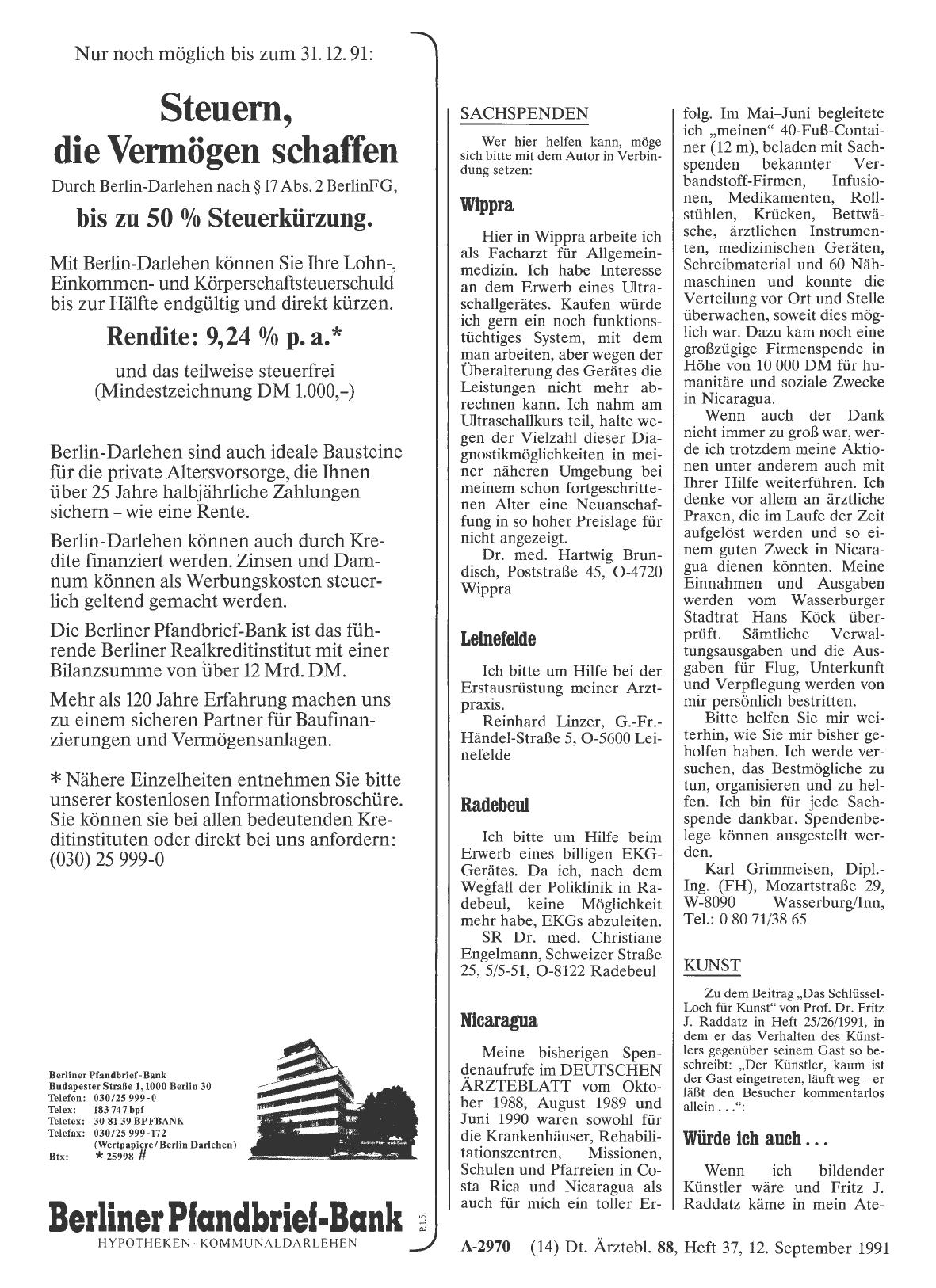 Vorschauseite 1: SACHSPENDEN: Leinefelde