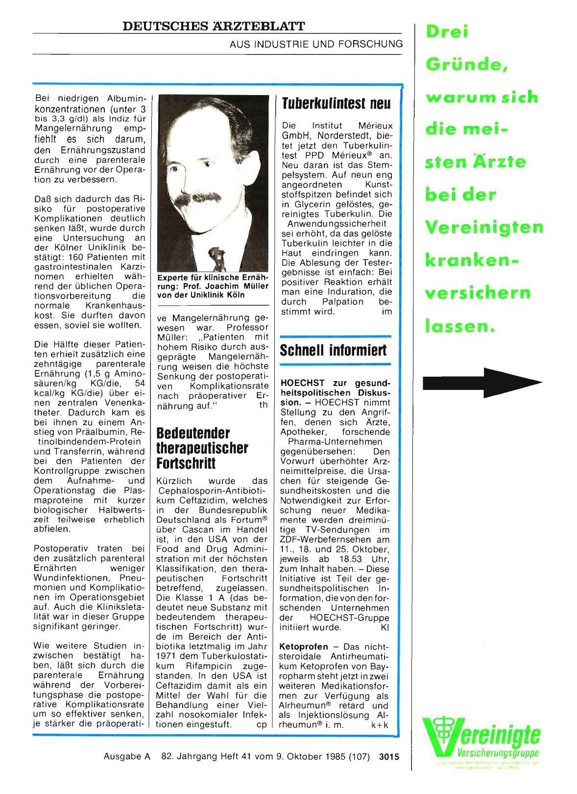 Vorschauseite 1: Schnell informiert: HOECHST zur gesundheitspolitischen Diskussion
