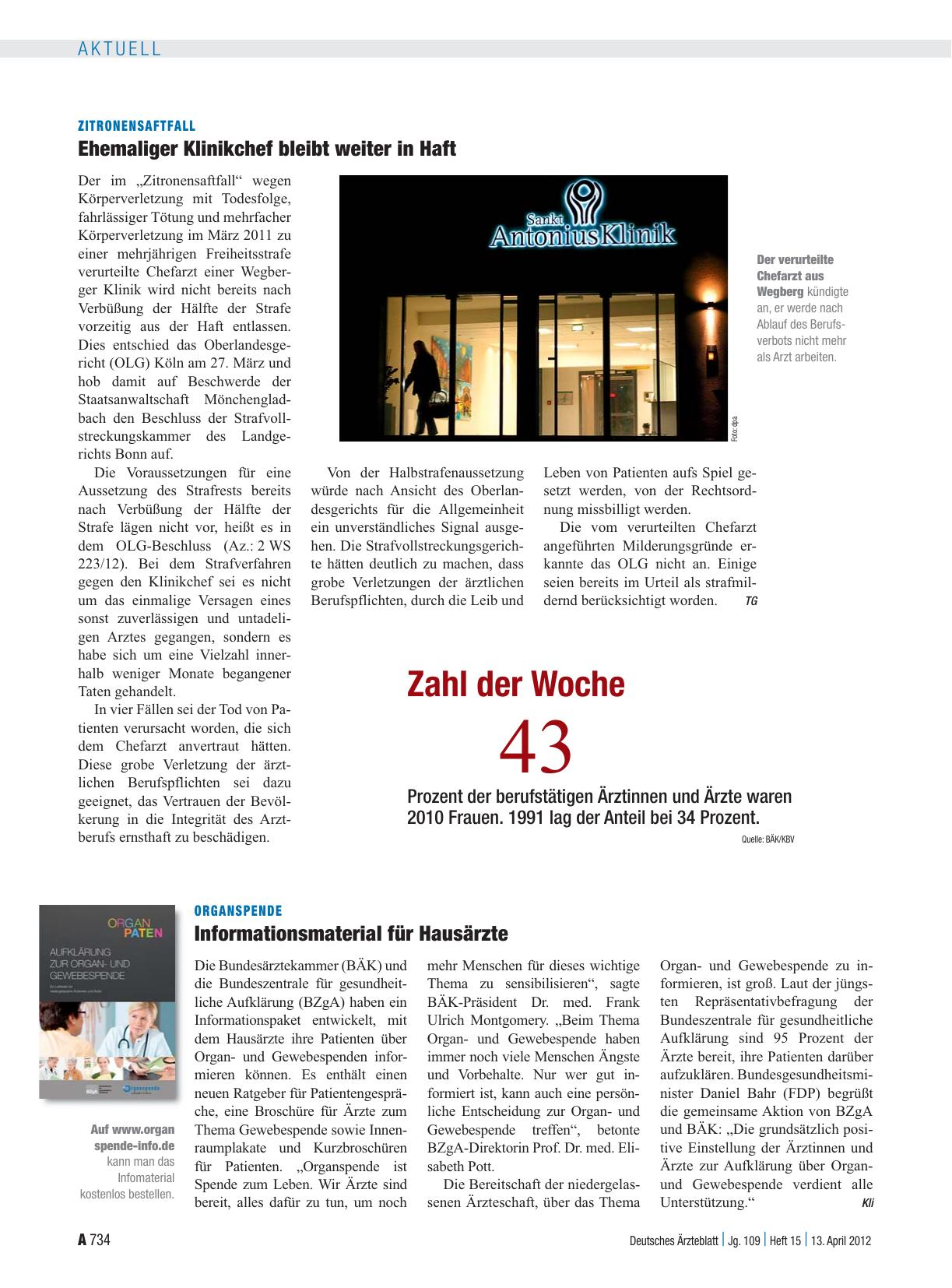 Vorschauseite 1: Organspende: Informationsmaterial für Hausärzte