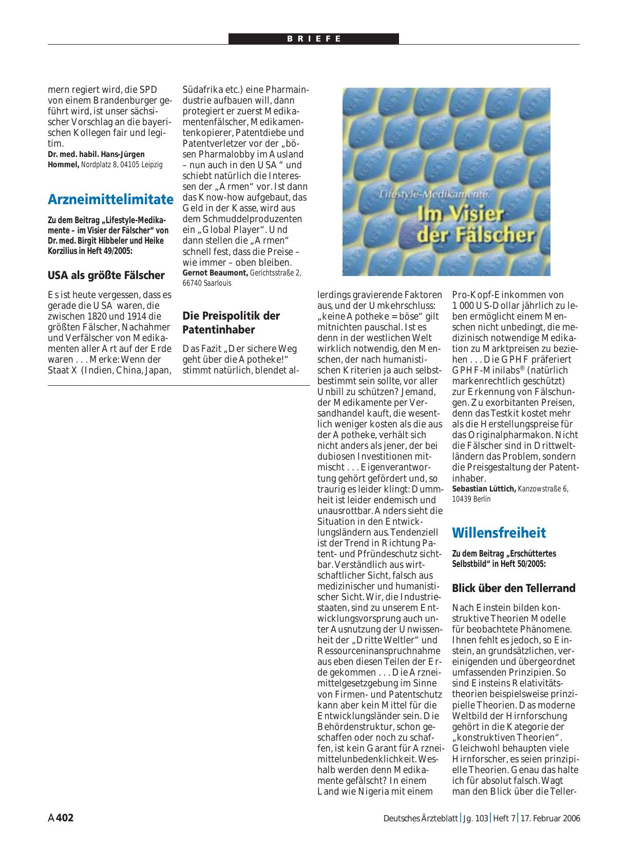 Vorschauseite 1: Willensfreiheit: Blick über den Tellerrand