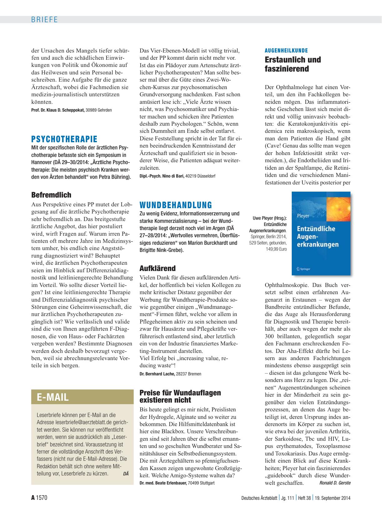 Vorschauseite 1: Psychotherapie: Befremdlich