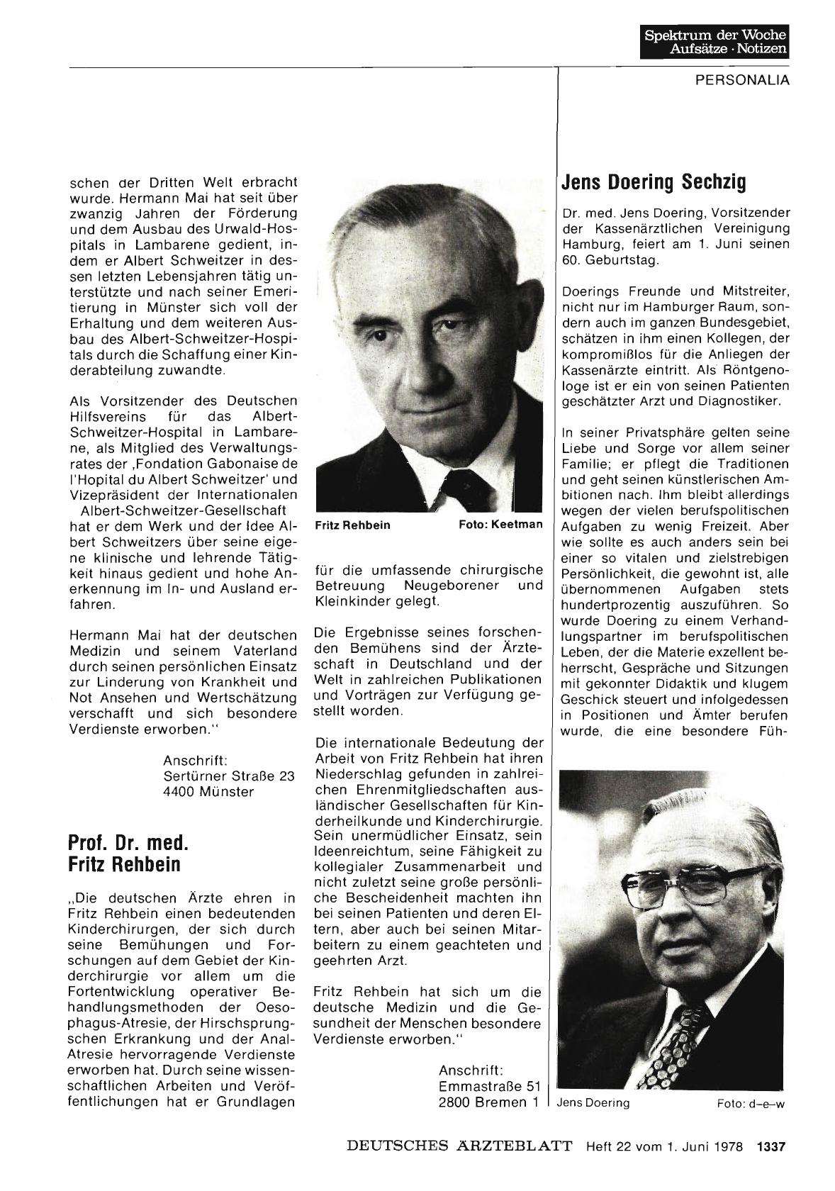 Vorschauseite 1: Jens Doering Sechzig