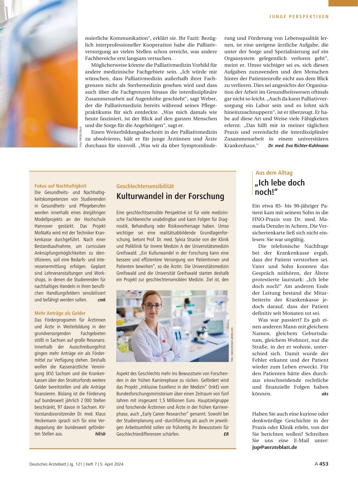 Vorschauseite 1: Aus dem Alltag: „Ich lebe doch noch! “