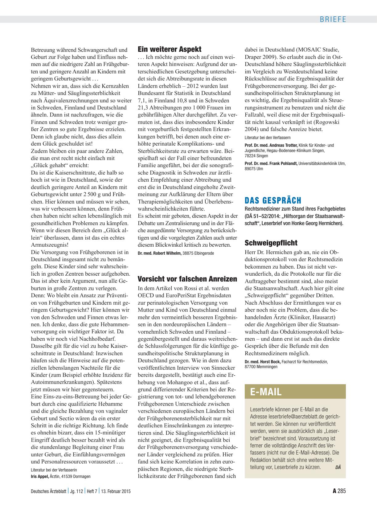 Vorschauseite 1: Das Gespräch: Schweigepflicht