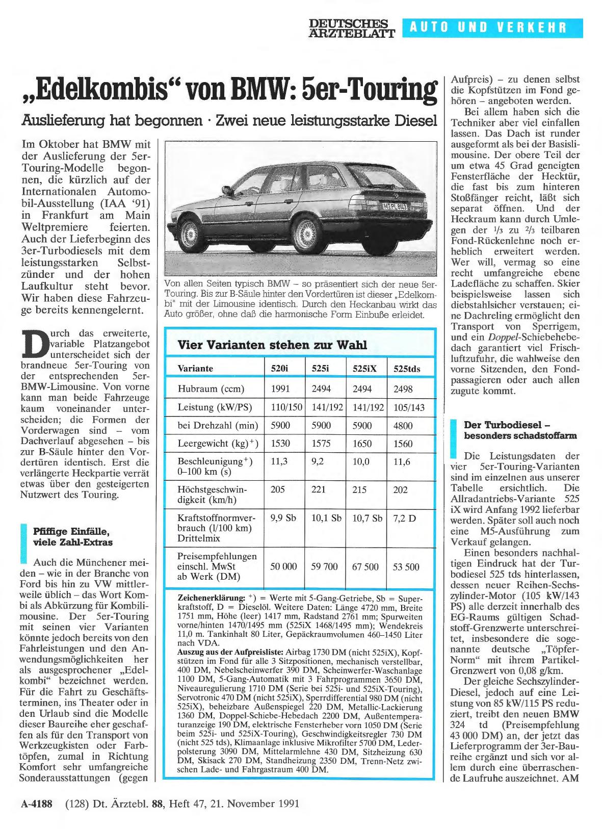 Vorschauseite 1: „Edelkombis” von BMW: 5er-Touring
