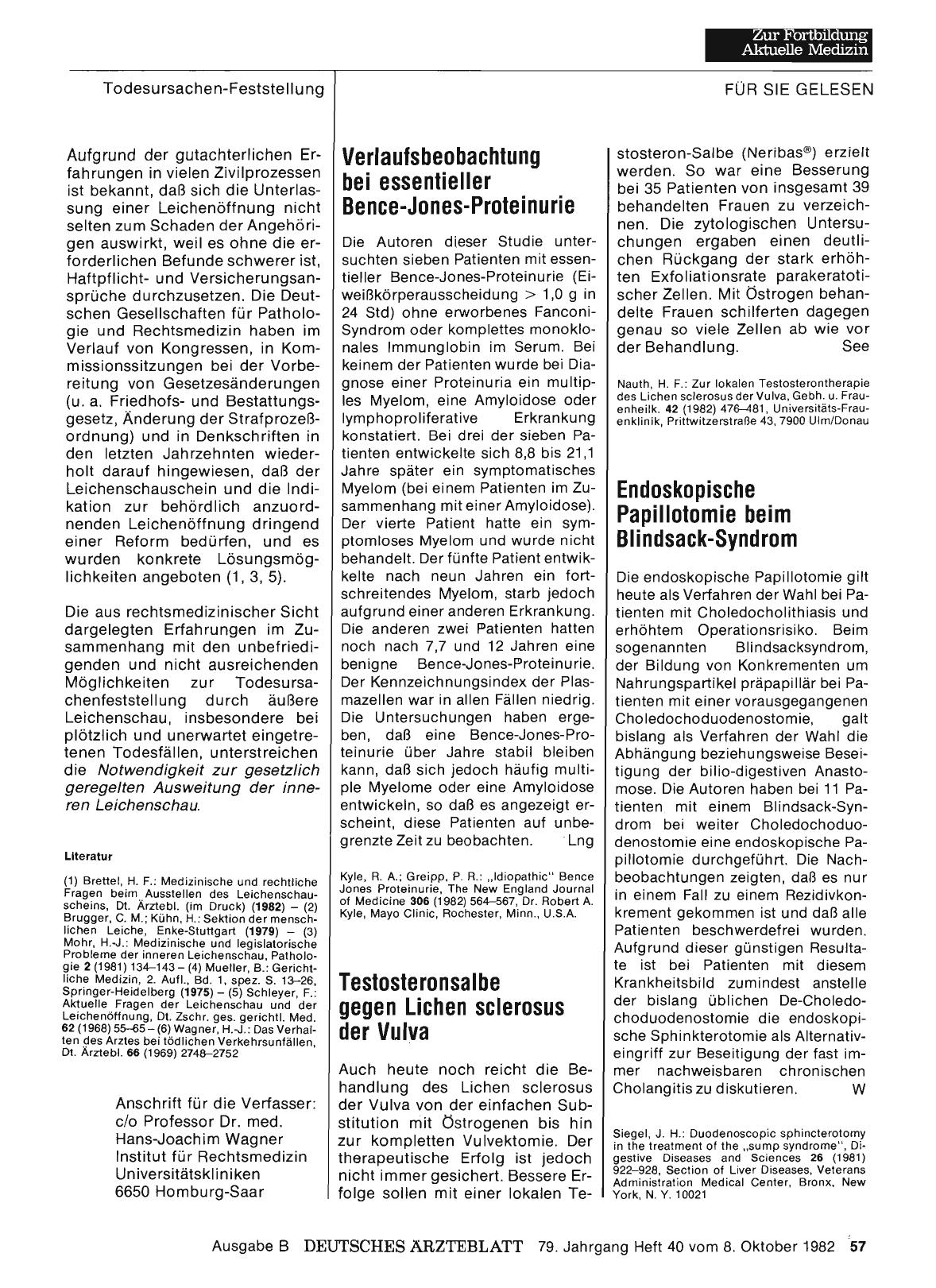 Vorschauseite 1: Endoskopische Papillotomie beim Blindsack-Syndrom