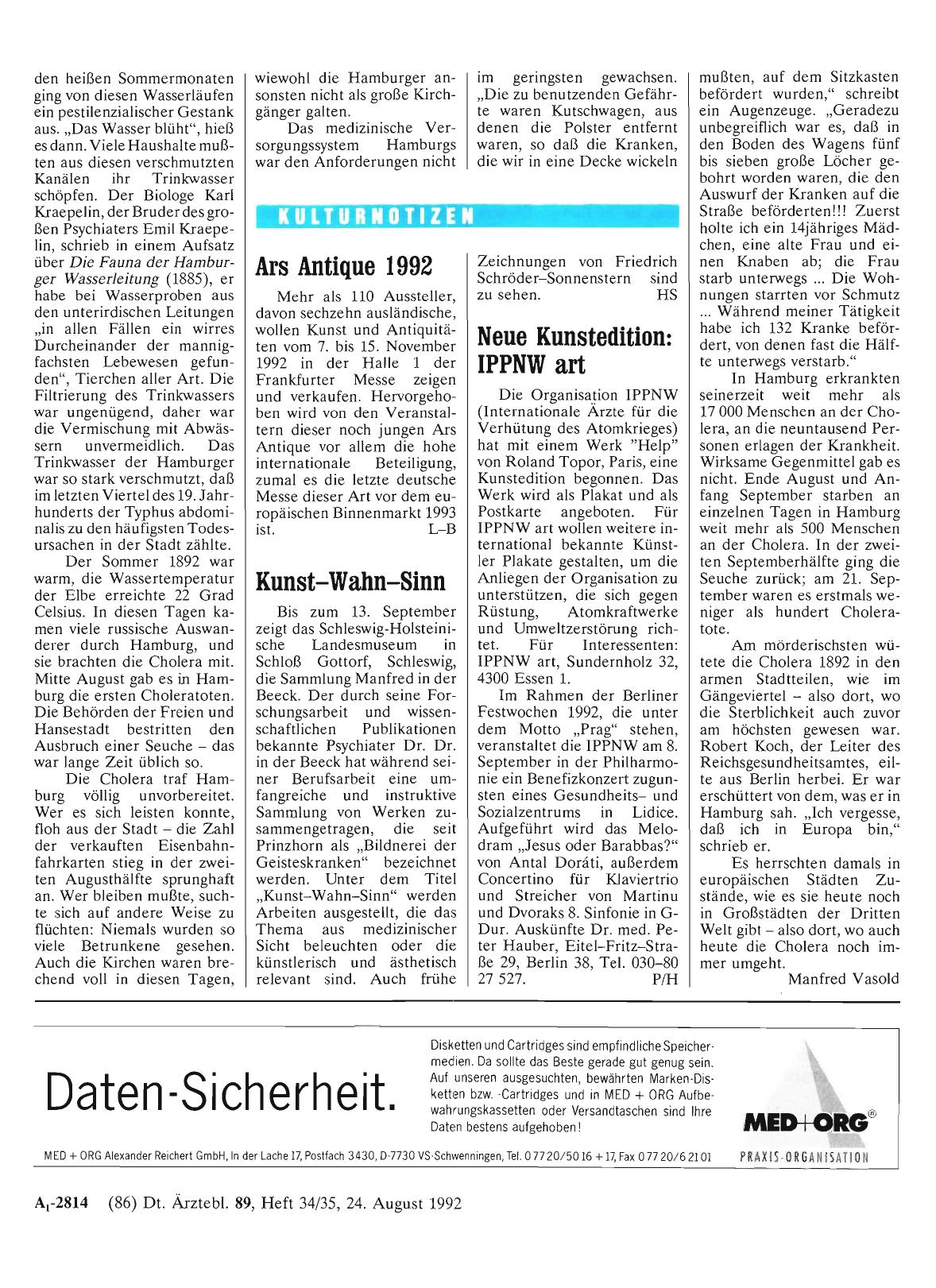 Vorschauseite 1: Kunst—Wahn—Sinn
