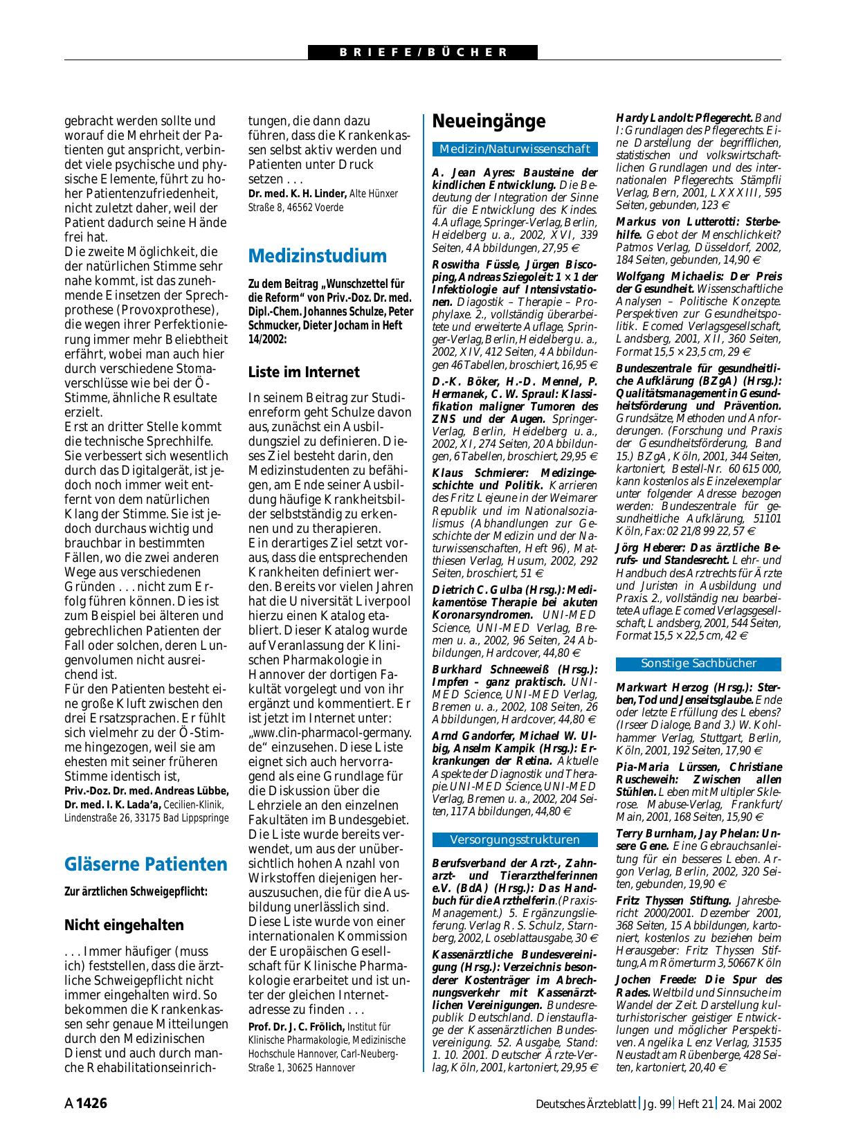 Vorschauseite 1: Gläserne Patienten: Nicht eingehalten