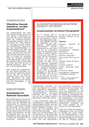 Vorschauseite 1: DIE ARZNEIMITTELKOMMISSION DER DEUTSCHEN ÄRZTESCHAFT GIBT BEKANNT: Ovulationshemmer mit höherem Östrogengehalt