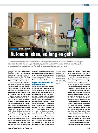 Vorschauseite 1: Serviceroboter: Autonom leben, so lang es geht