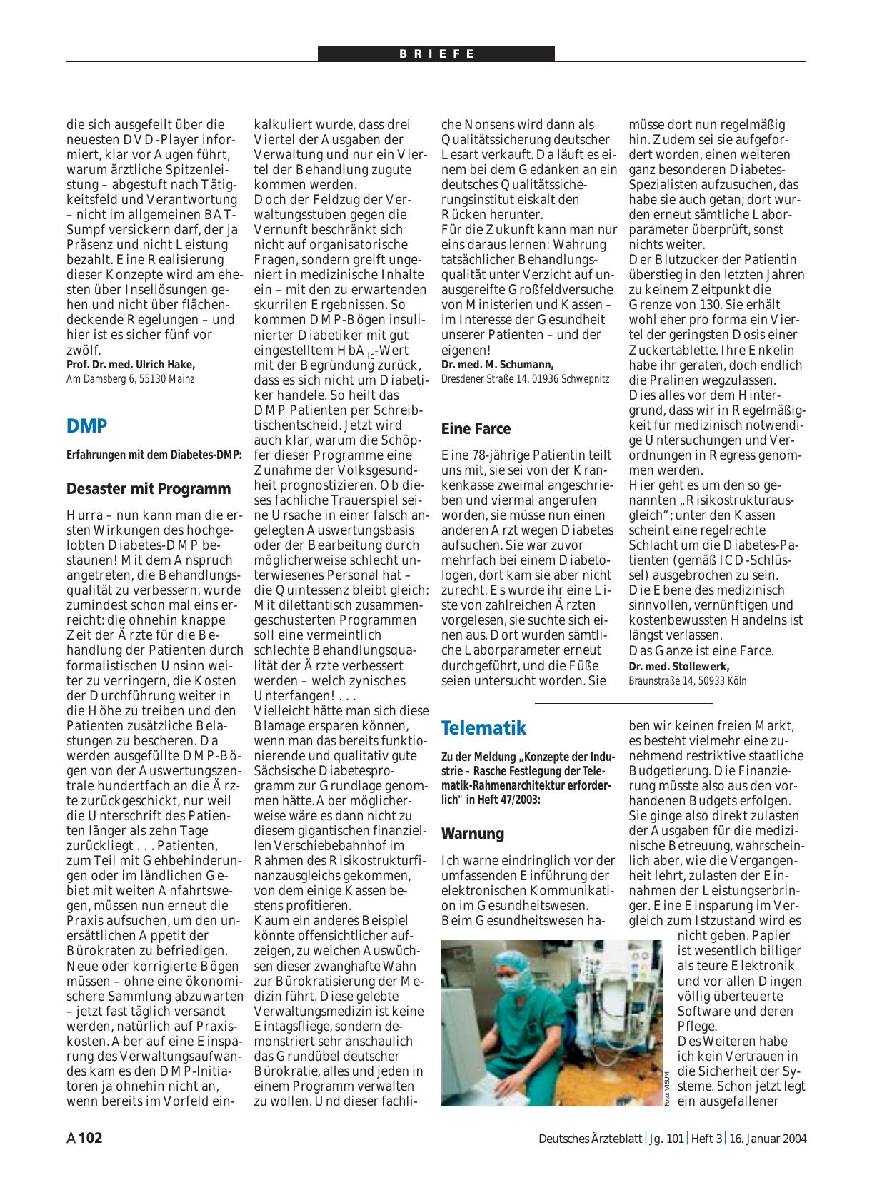 Vorschauseite 1: DMP: Desaster mit Programm