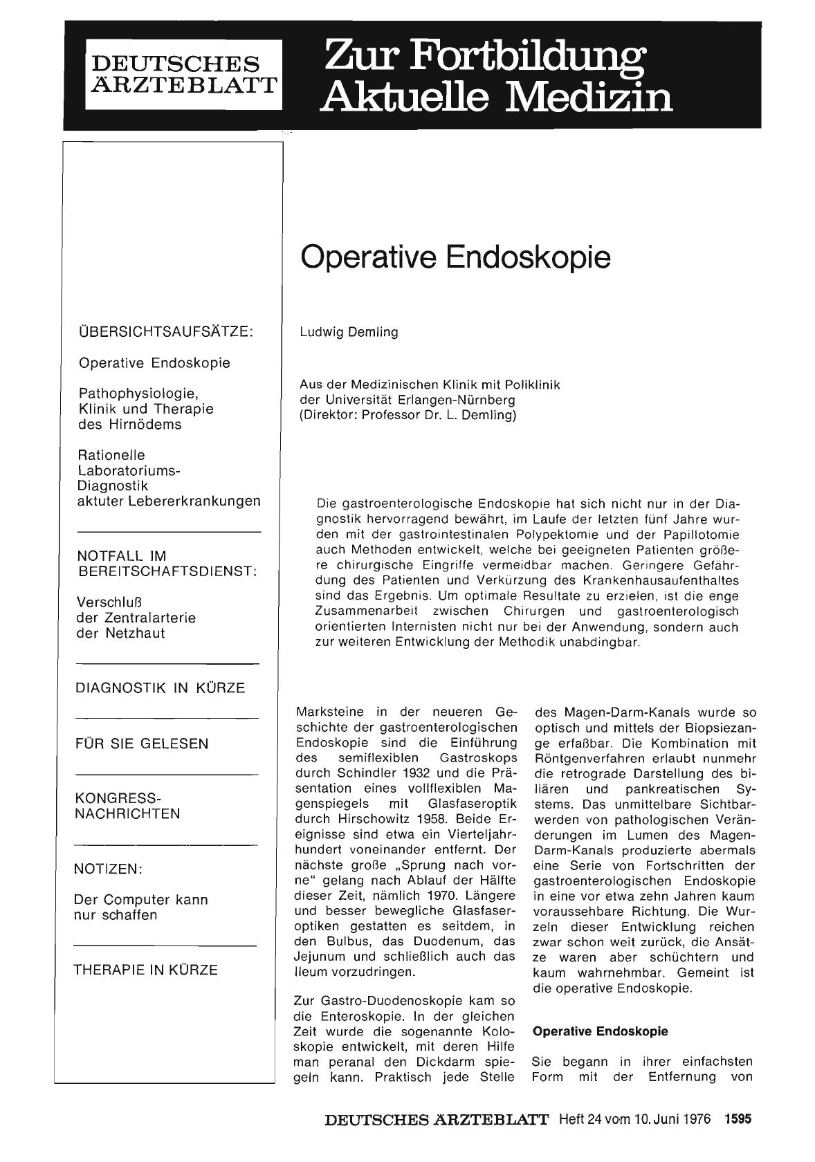 Vorschauseite 1: Operative Endoskopie