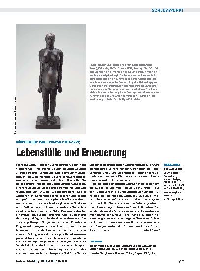 Vorschauseite 1: Körperbilder: Pablo Picasso (1881 – 1973) – Lebensfülle und Erneuerung