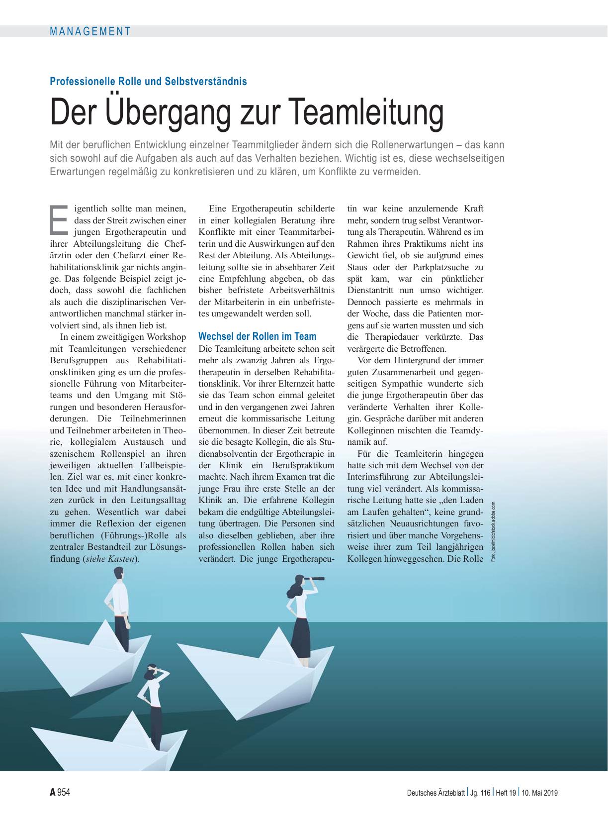 Vorschauseite 1: Professionelle Rolle und Selbstverständnis: Der Übergang zur Teamleitung