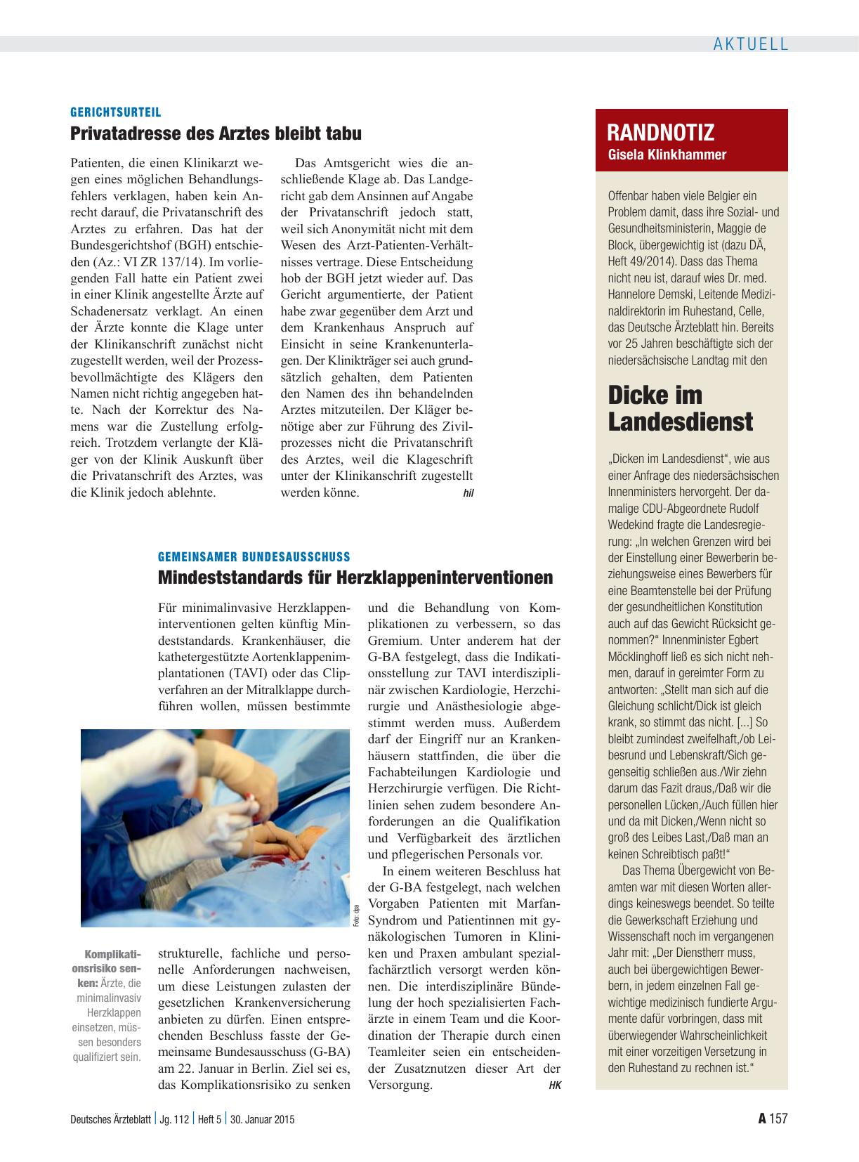 Vorschauseite 1: Randnotiz: Dicke im Landesdienst