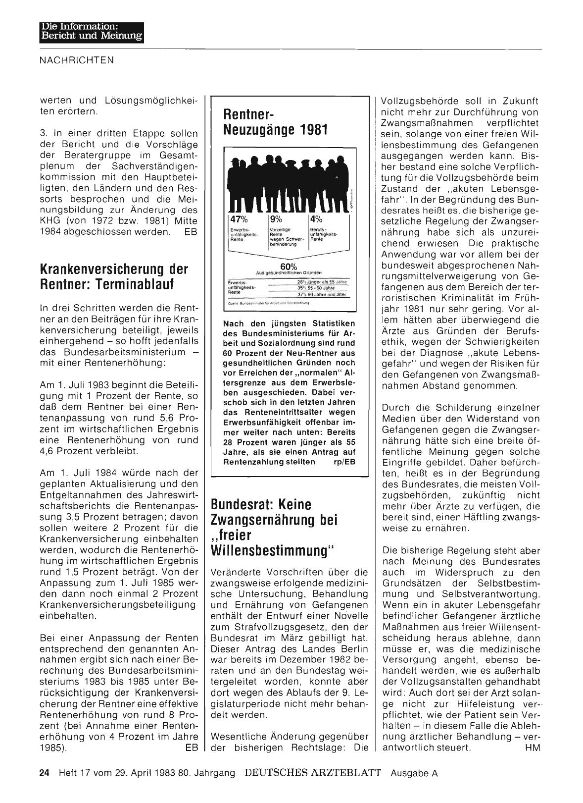 Vorschauseite 1: Krankenversicherung der Rentner: Terminablauf