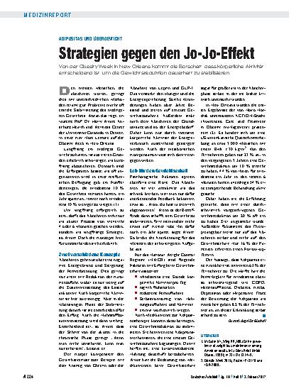 Vorschauseite 1: Adipositas und Übergewicht: Strategien gegen den Jo-Jo-Effekt