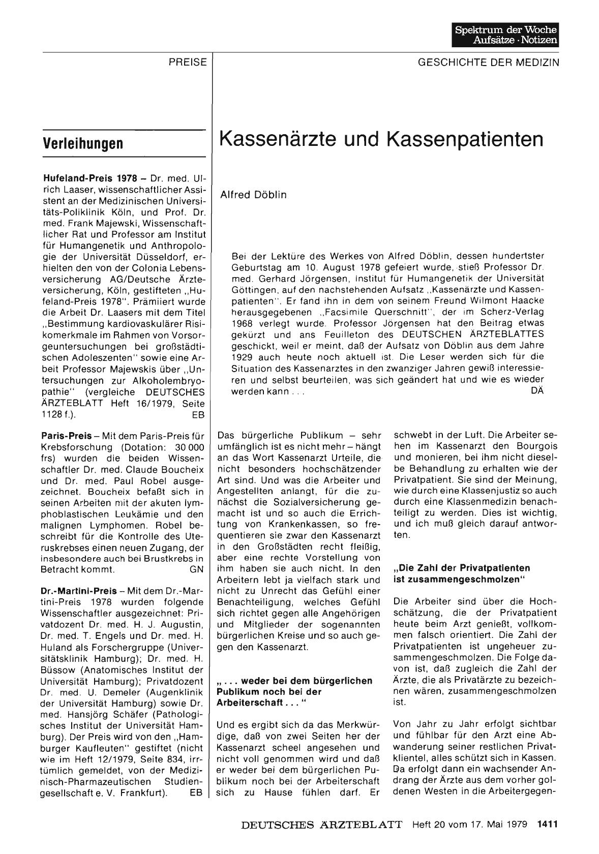 Vorschauseite 1: Verleihungen