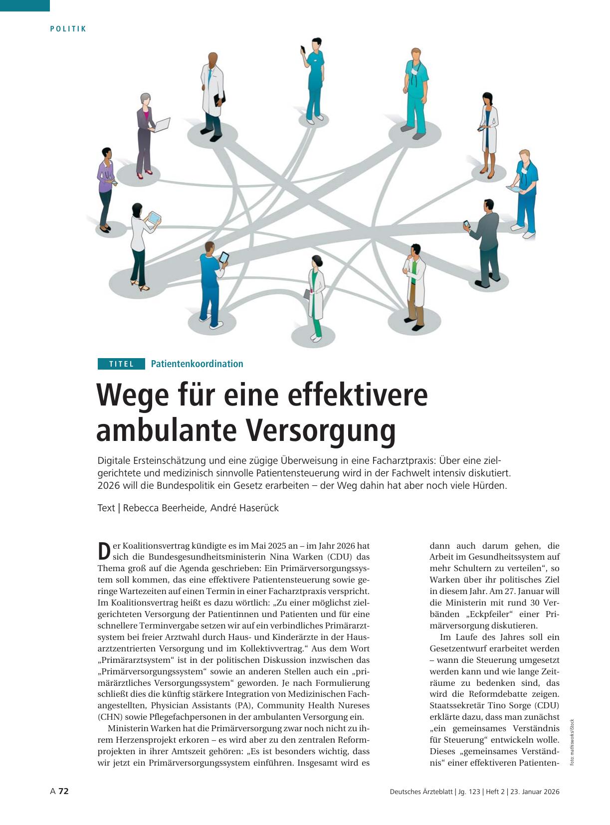 Vorschauseite 1: Patientenkoordination: Wege für eine effektivere ambulante Versorgung