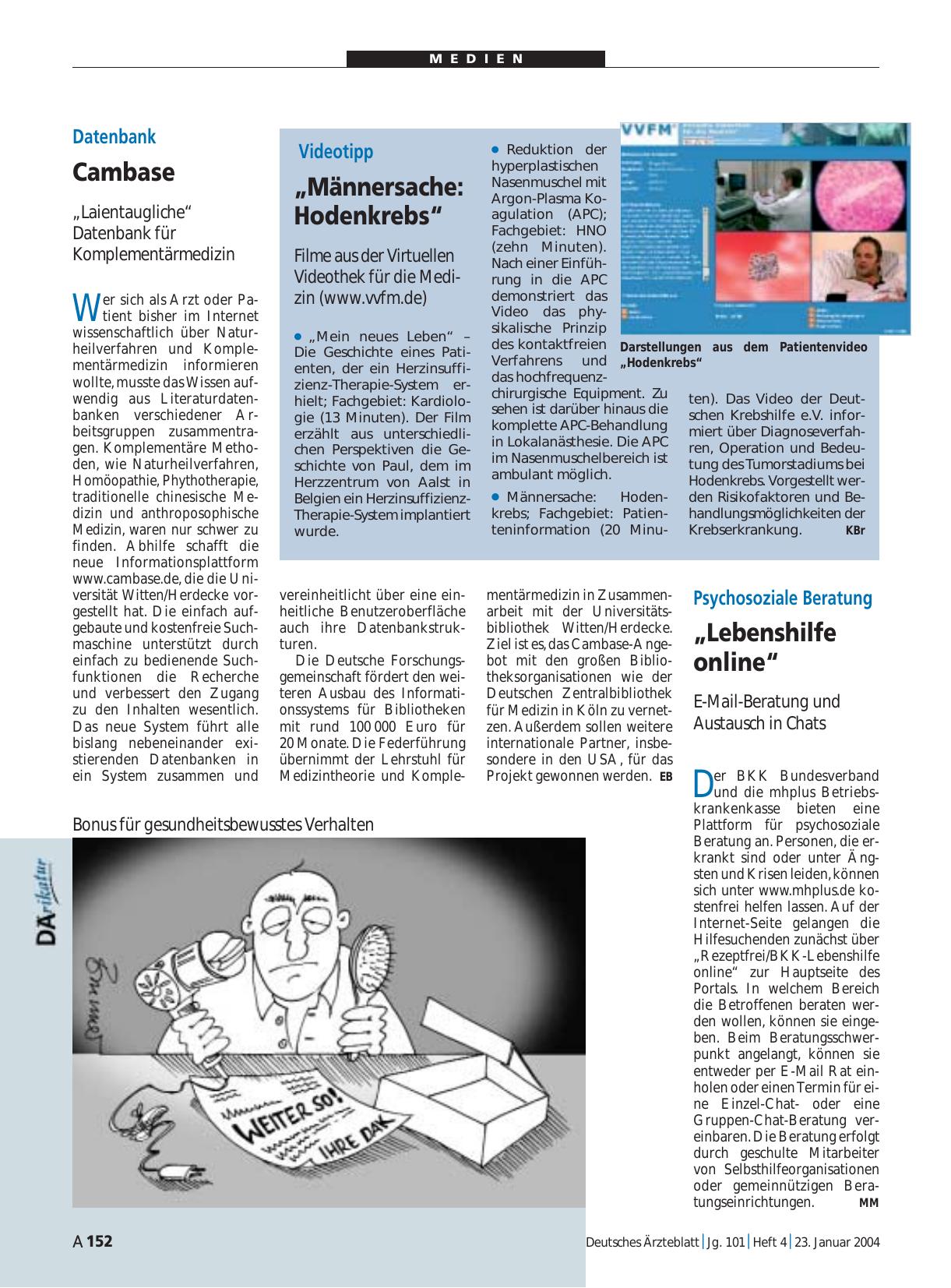 Vorschauseite 1: Psychosoziale Beratung: „Lebenshilfe online“