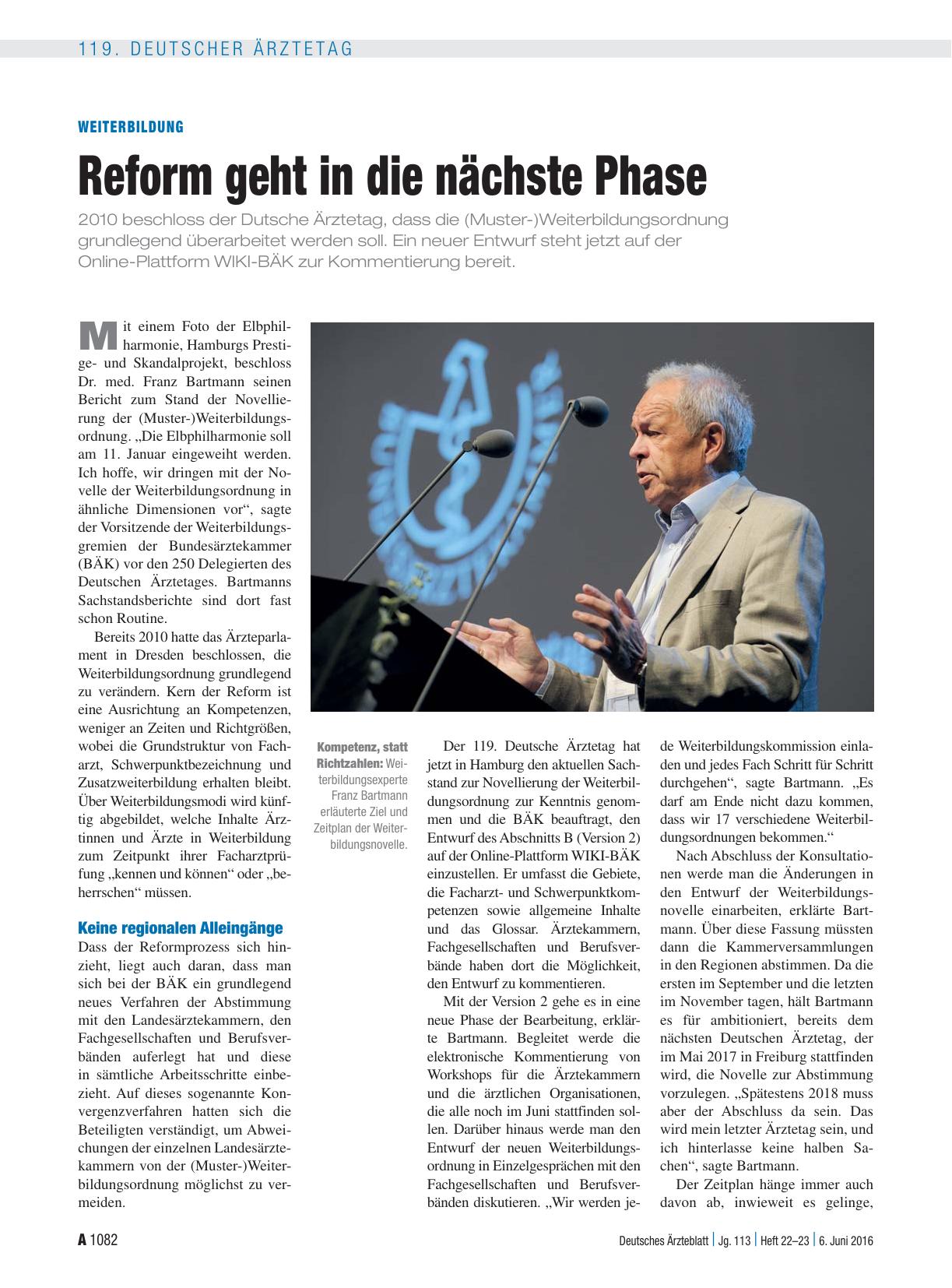 Vorschauseite 1: Weiterbildung: Reform geht in die nächste Phase