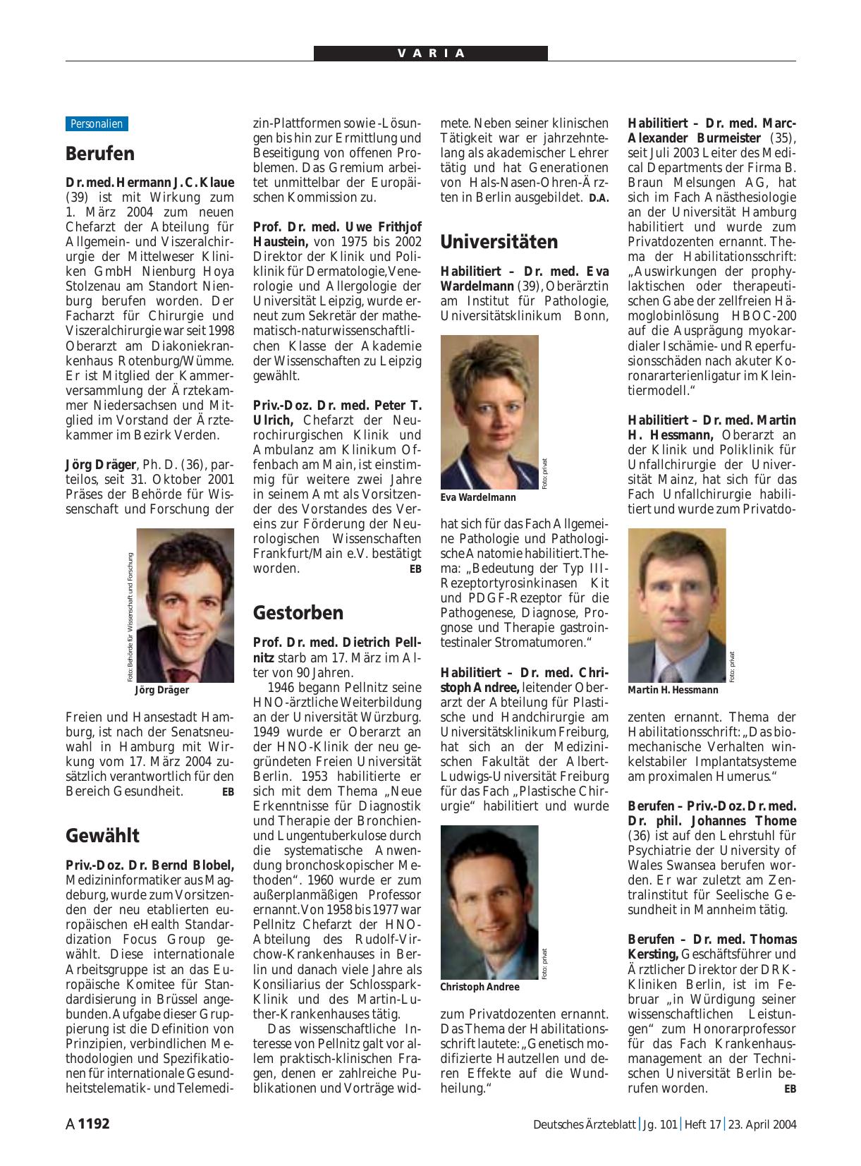 Vorschauseite 1: Universitäten