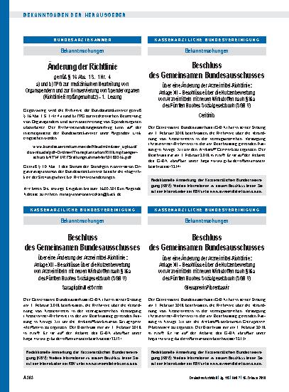 Vorschauseite 1: Beschluss des Gemeinsamen Bundesausschusses über eine Änderung der Arzneimittel-Richtlinie: Anlage XII – Glecaprevir/Pibrentasvir
