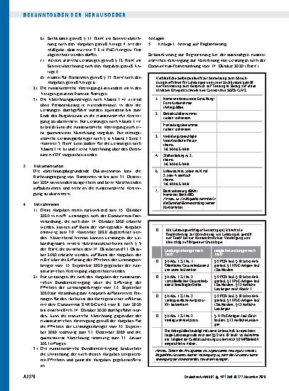 Vorschauseite 4: Vorgaben der Kassenärztlichen Bundesvereinigung für die Leistungserbringer zur Coronavirus-Testverordnung vom 14. Oktober 2020 (Vorgaben KBV-LE) gemäß § 7 Absatz 6 und 7 der Veror…