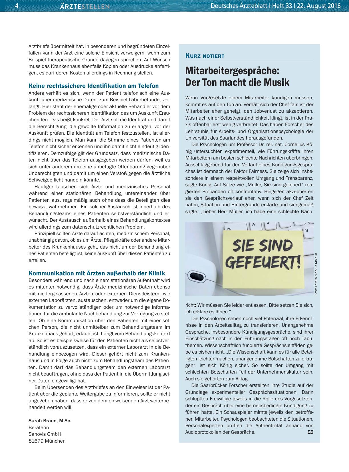 Vorschauseite 1: Mitarbeitergespräche: Der Ton macht die Musik