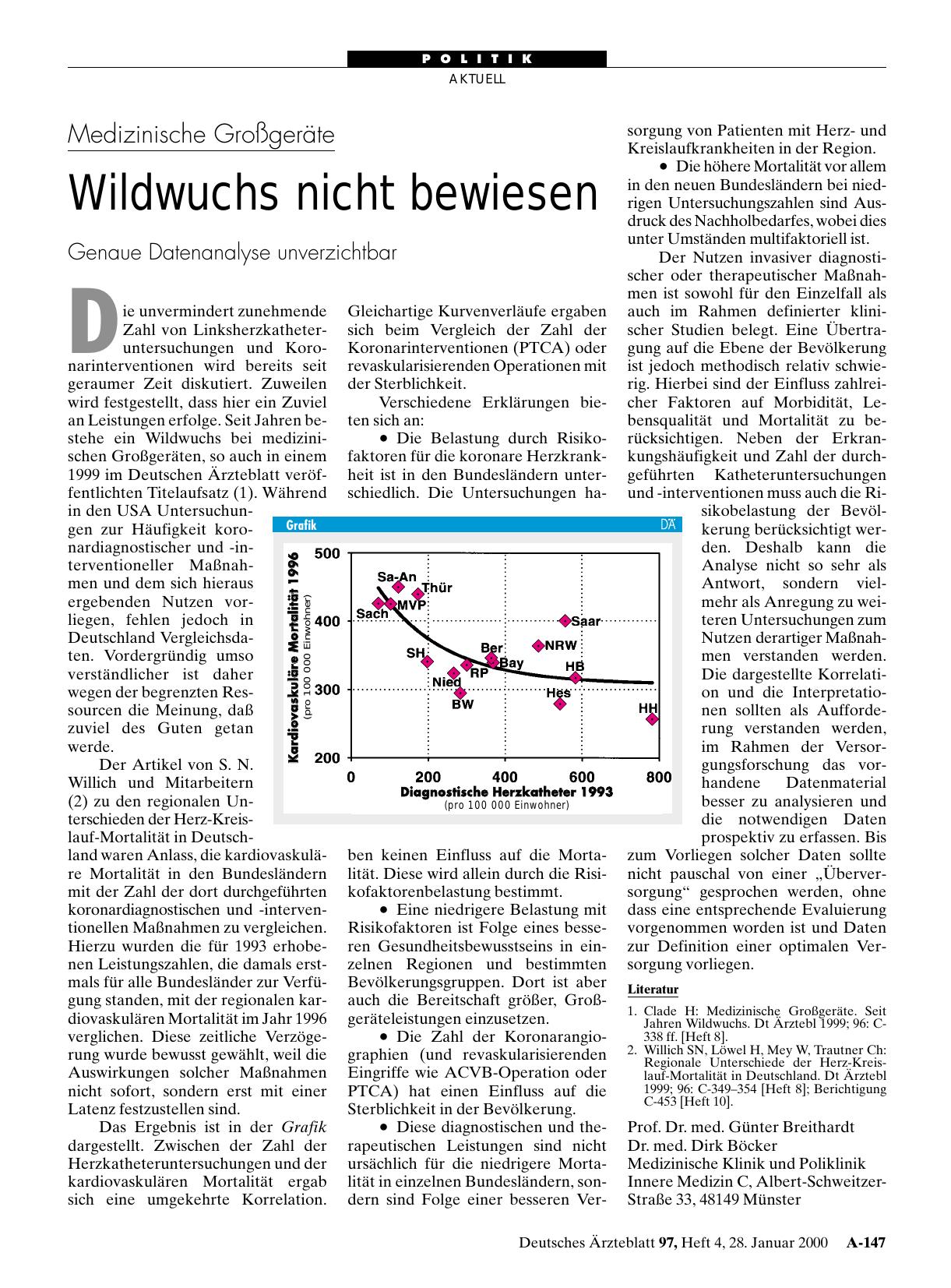 Vorschauseite 1: Medizinische Großgeräte: Wildwuchs nicht bewiesen