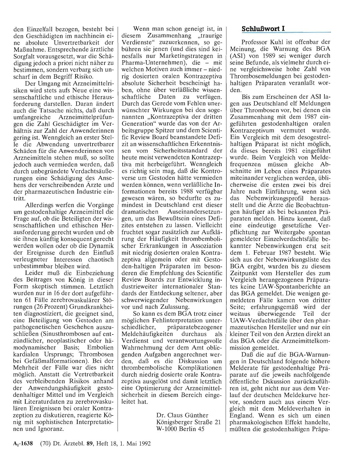 Vorschauseite 1: Gestoden: Schlußwort I