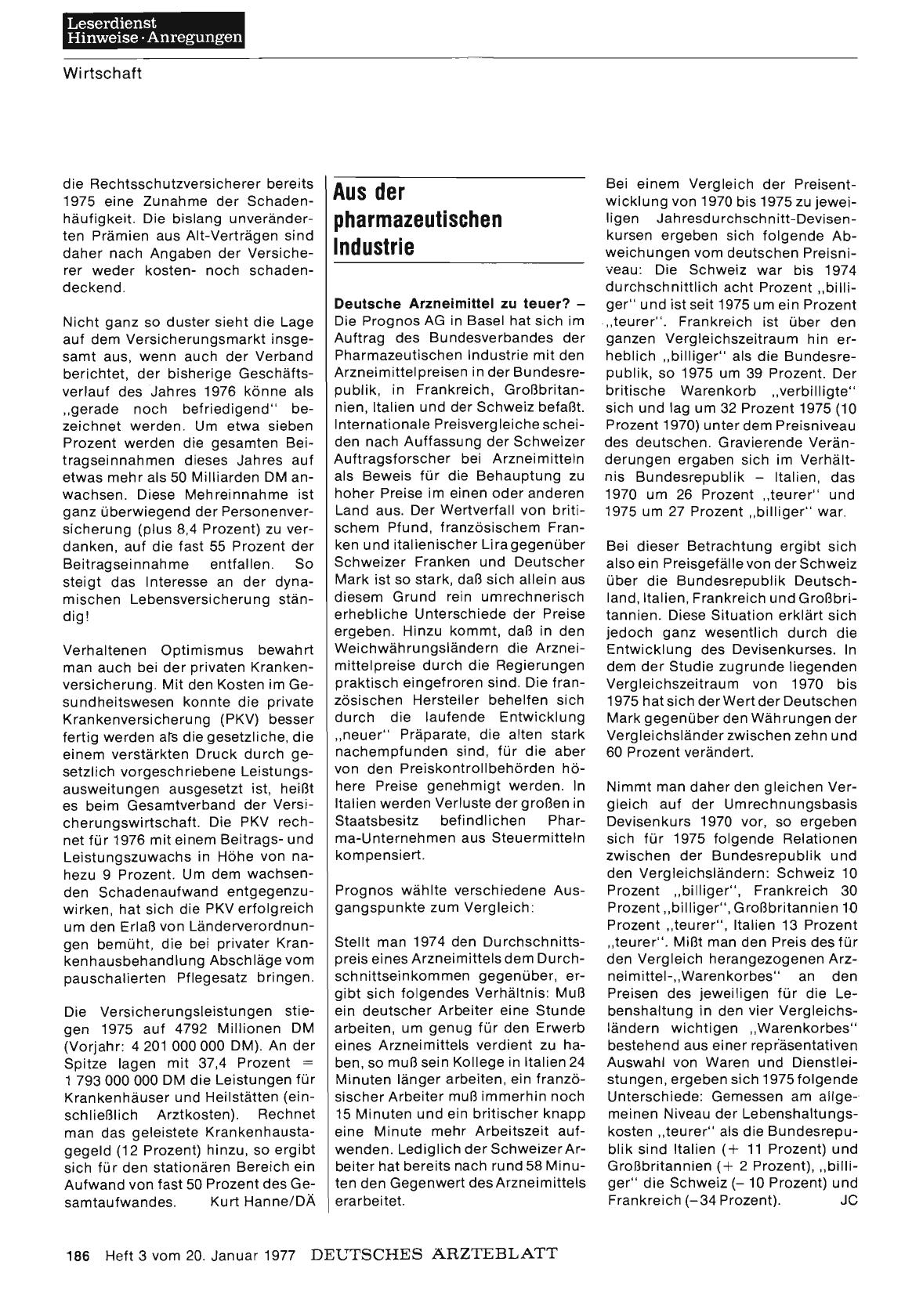 Vorschauseite 1: Aus der pharmazeutischen Industrie