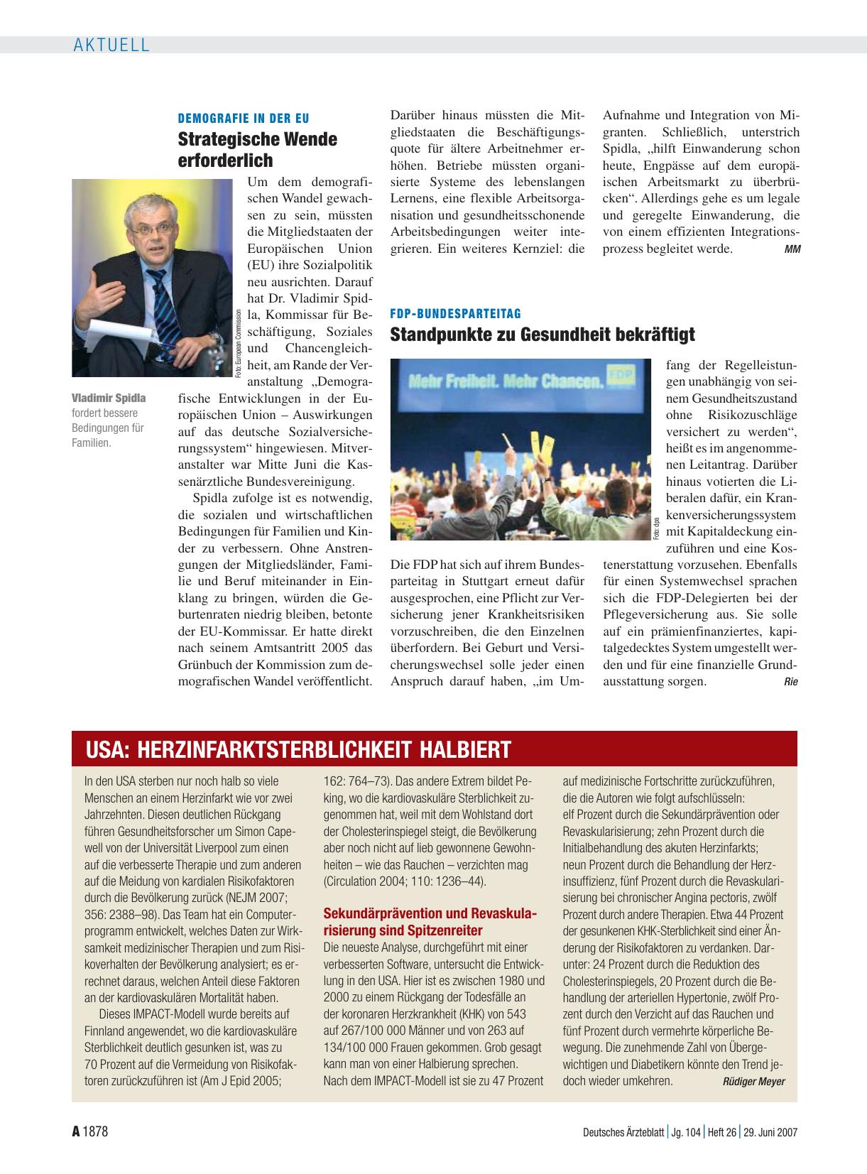 Vorschauseite 1: FDP-Bundesparteitag: Standpunkte zu Gesundheit bekräftigt