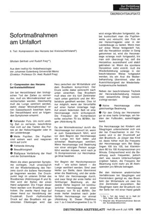 Vorschauseite 1: Sofortmaßnahmen am Unfallort II. Teil: Kompression des Herzens bei Kreislaufstillstand*