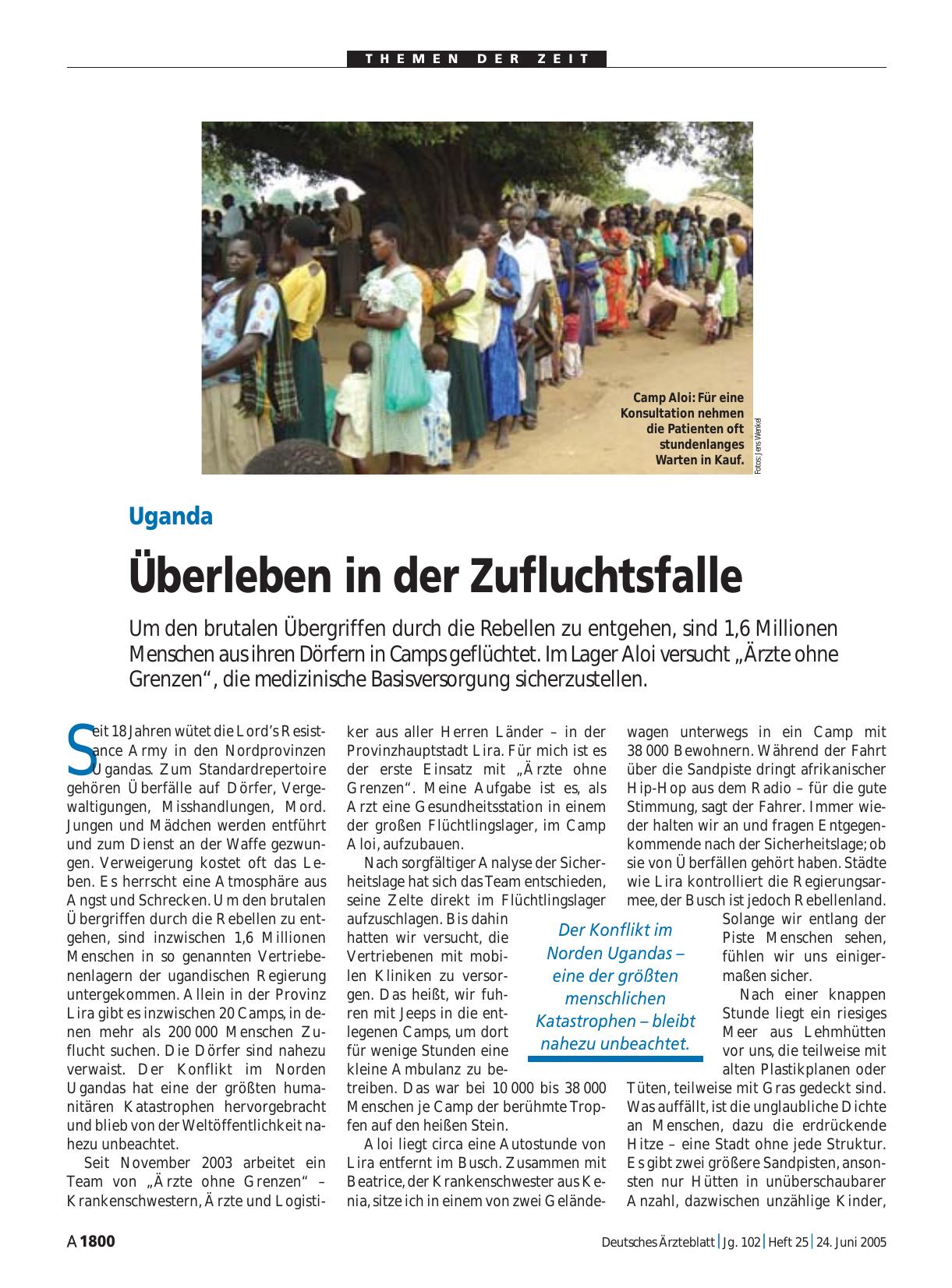 Vorschauseite 1: Uganda: Überleben in der Zufluchtsfalle
