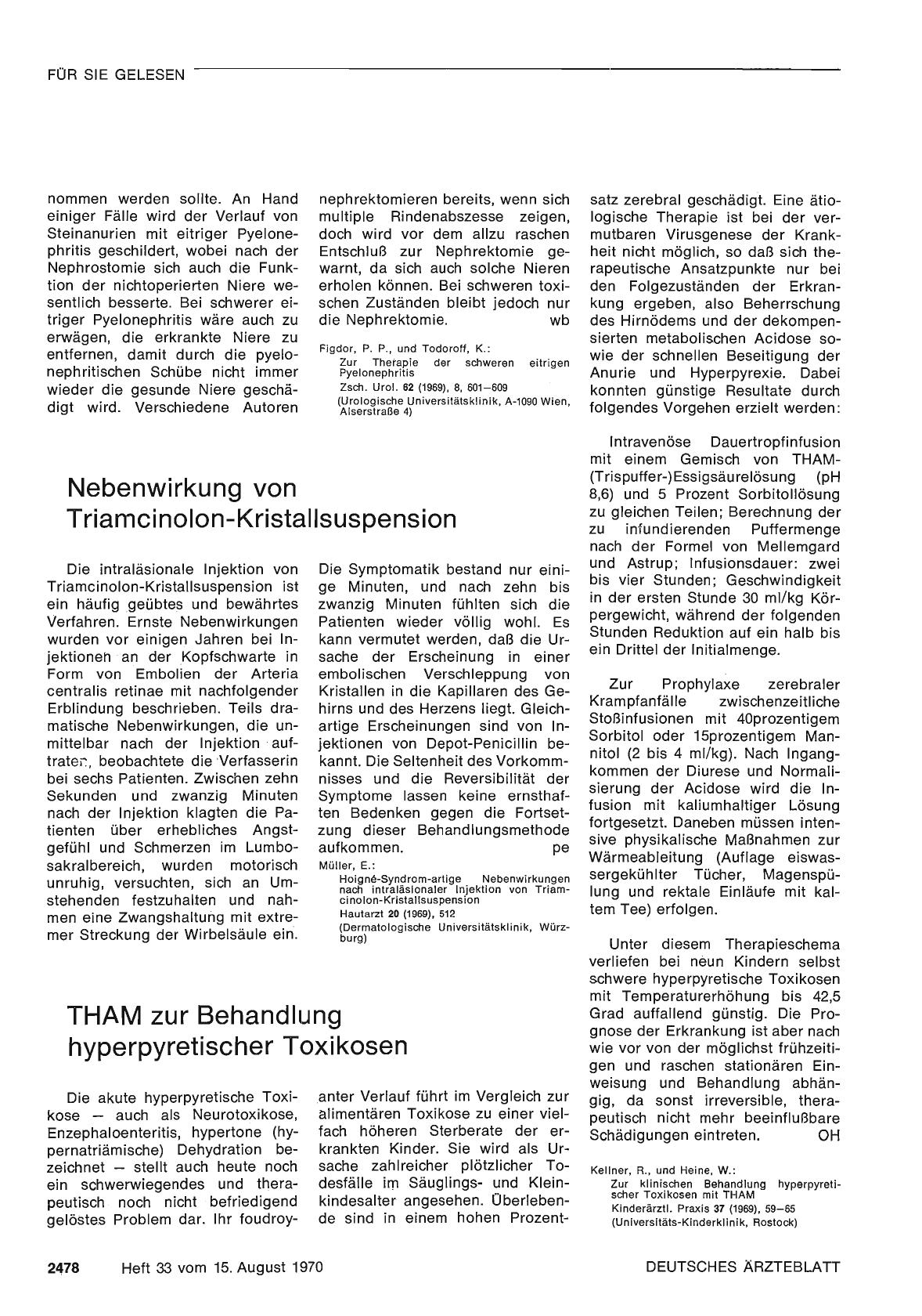 Vorschauseite 1: Nebenwirkung von Triamcinolon-Kristallsuspension