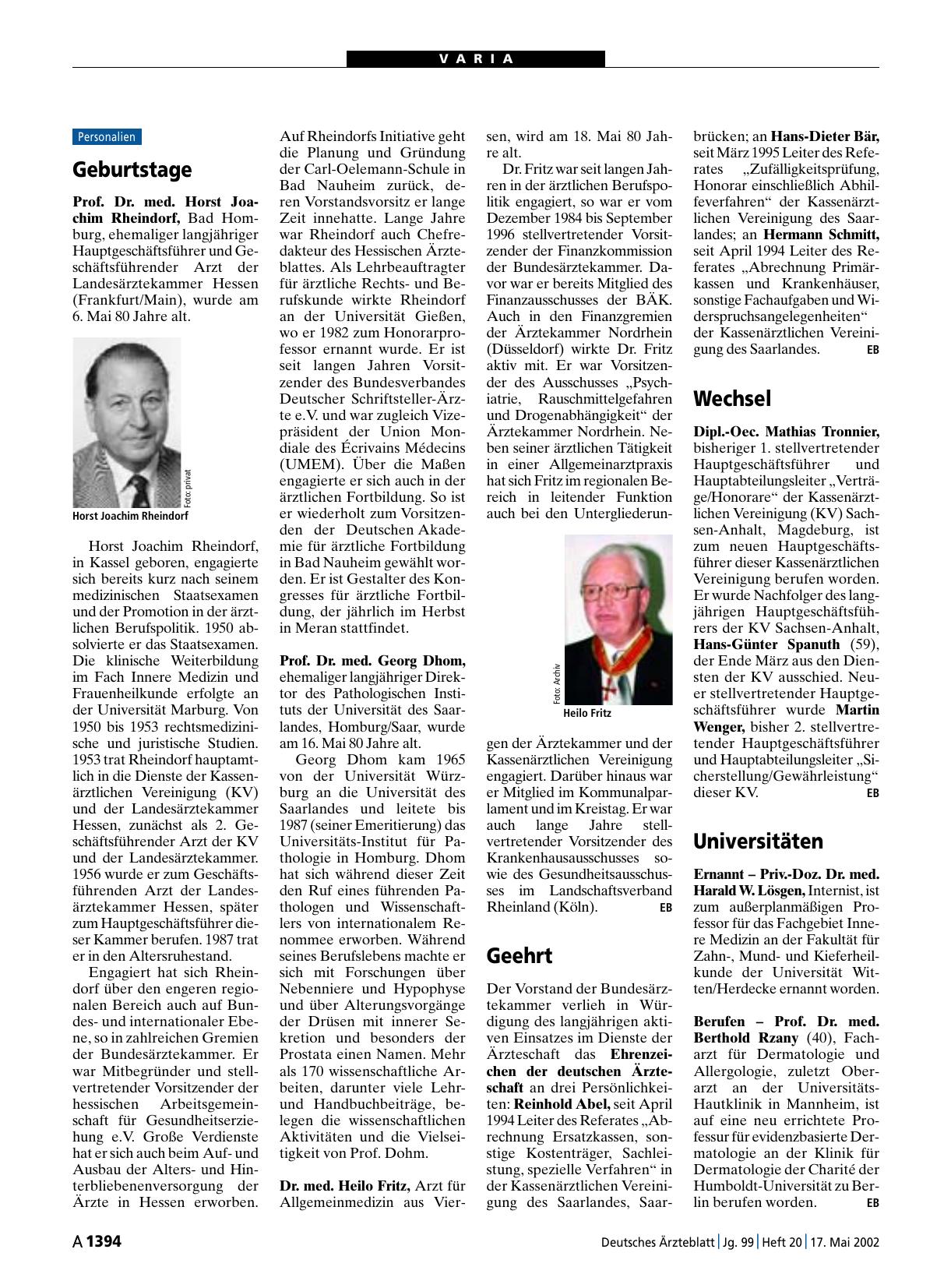 Vorschauseite 1: Universitäten