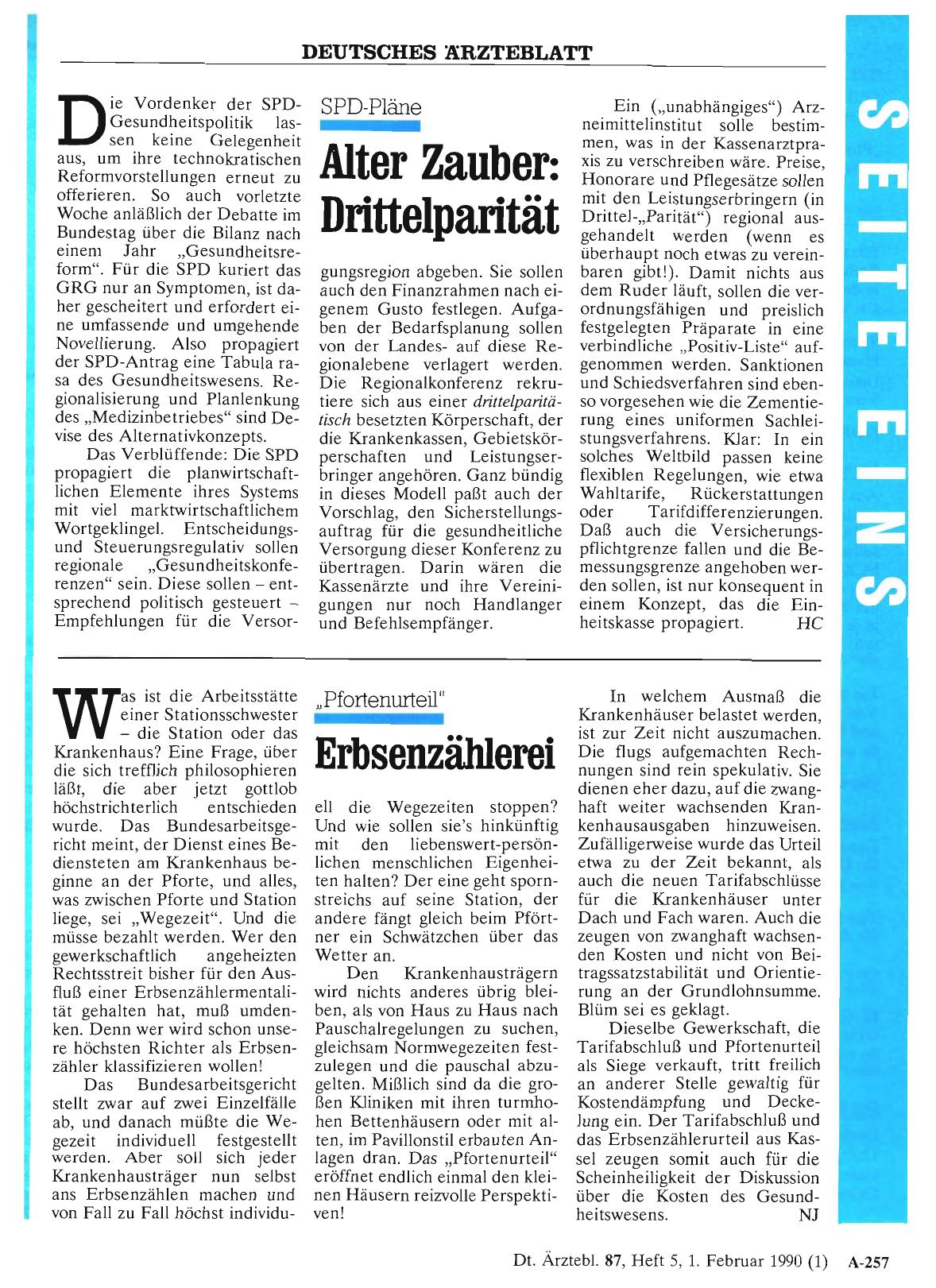 Vorschauseite 1: Pfortenurteil“: Erbsenzählerei