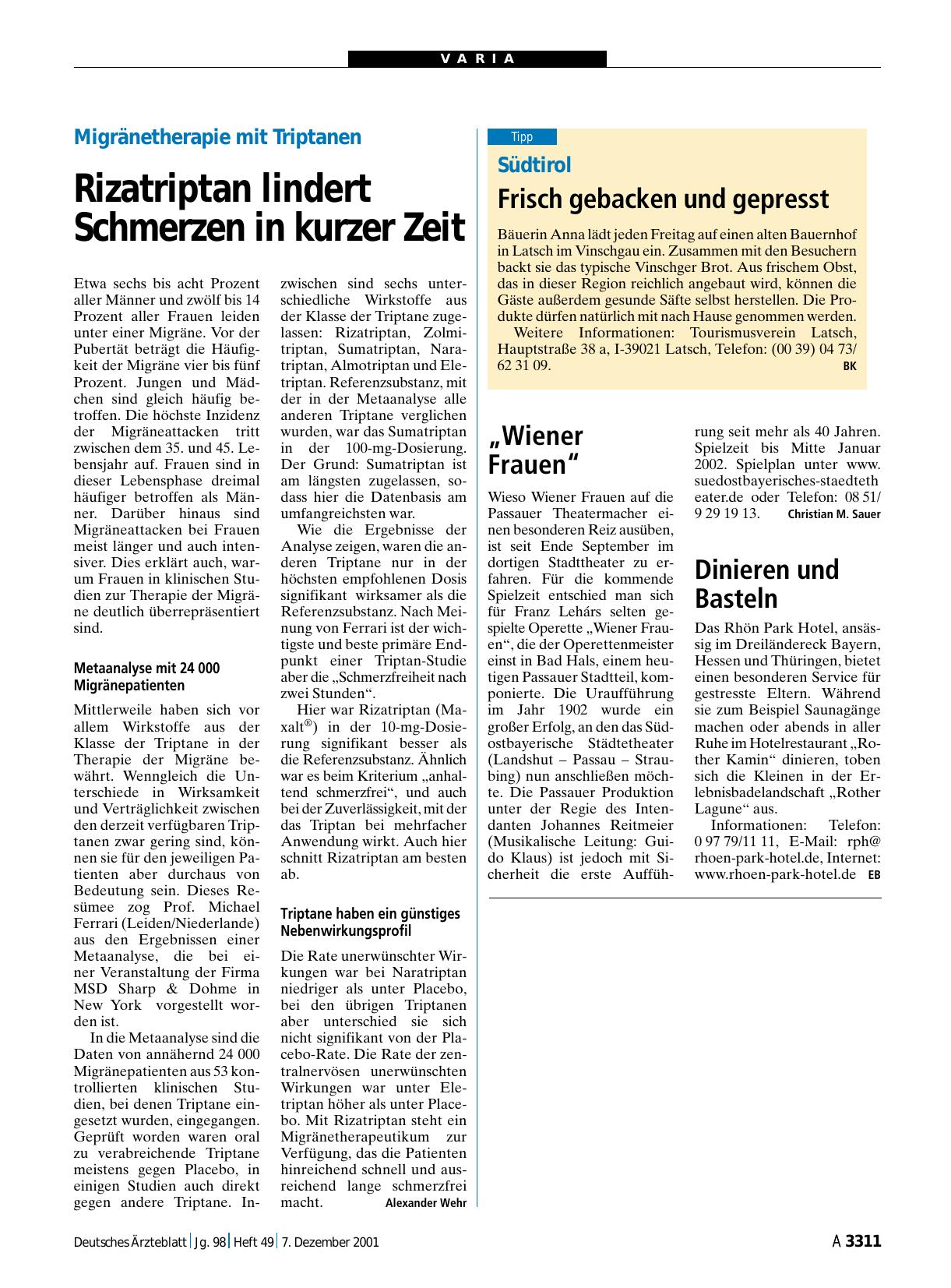 Vorschauseite 1: Dinieren und Basteln