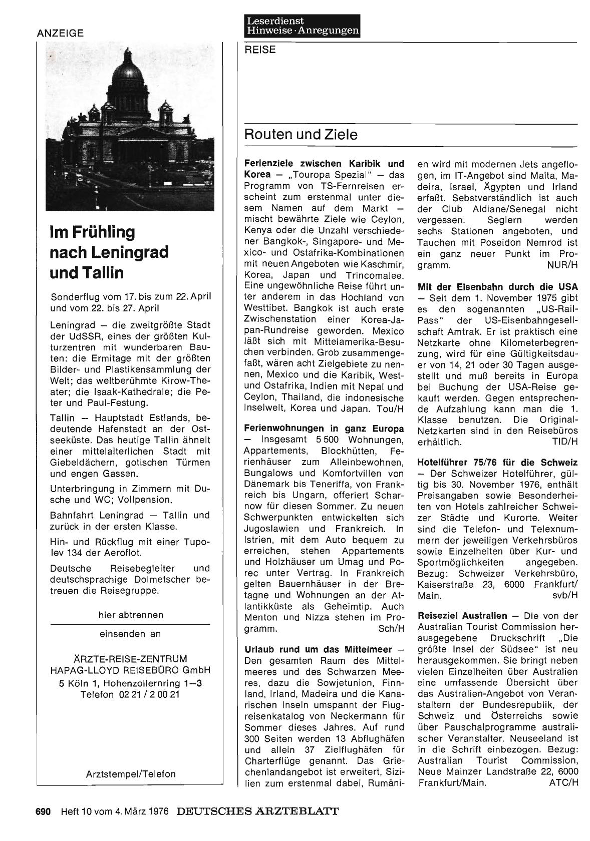 Vorschauseite 1: Routen und Ziele