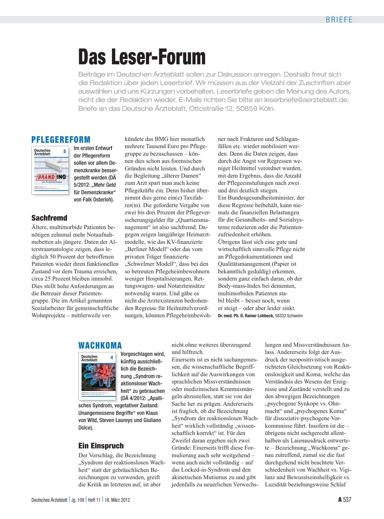 Vorschauseite 1: Pflegereform: Sachfremd