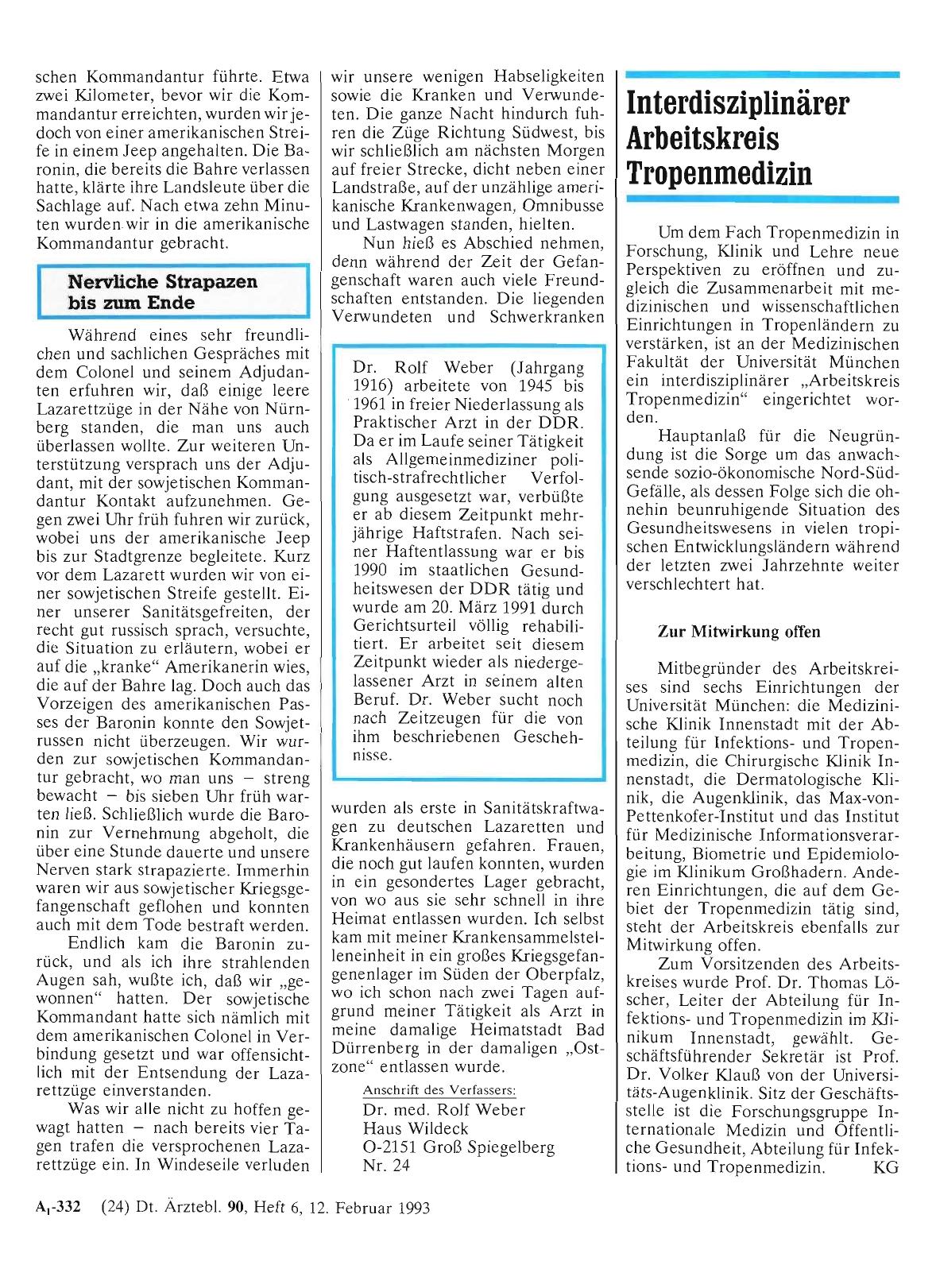 Vorschauseite 1: Interdisziplinärer Arbeitskreis Tropenmedizin