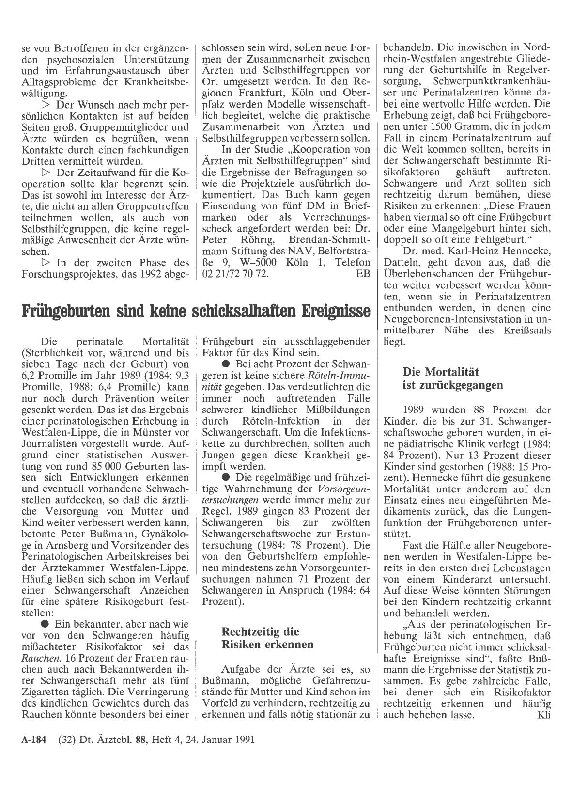 Vorschauseite 1: Frühgeburten sind keine schicksalhaften Ereignisse