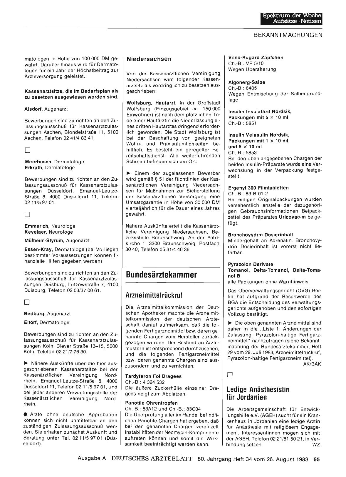 Vorschauseite 1: Bundesärztekammer