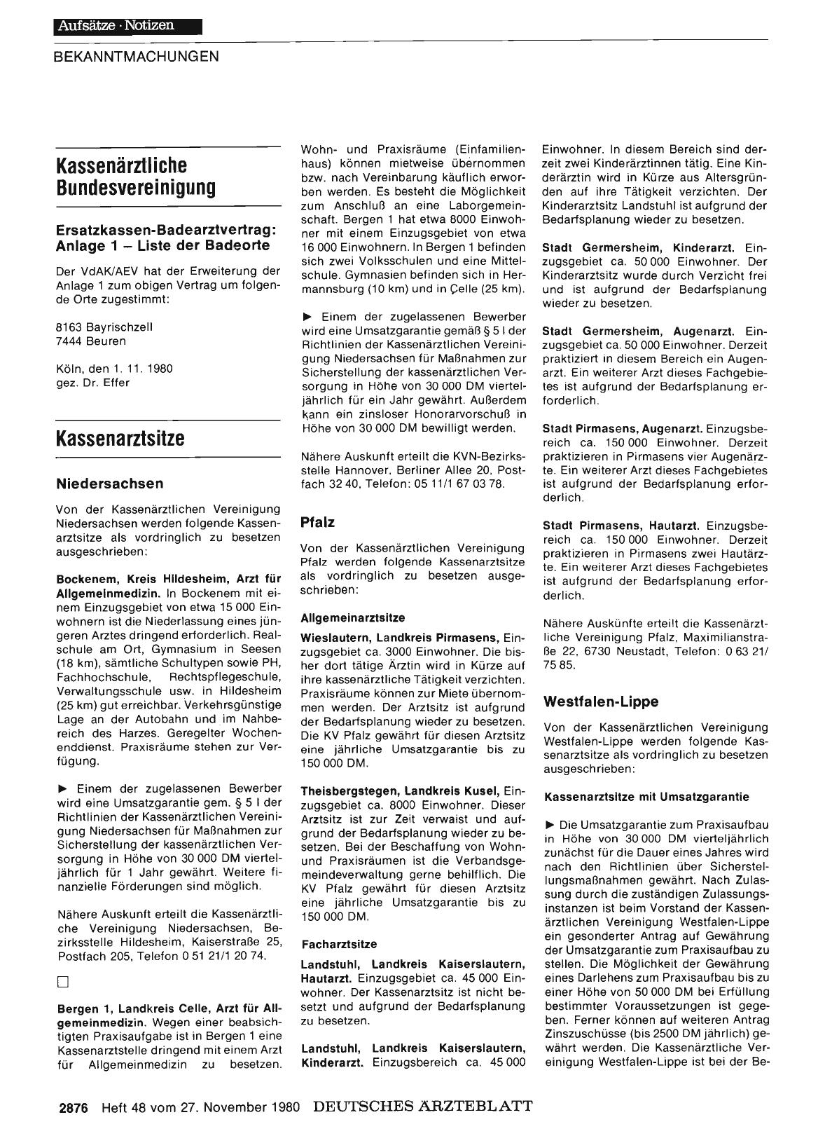 Vorschauseite 1: Kassenarztsitze